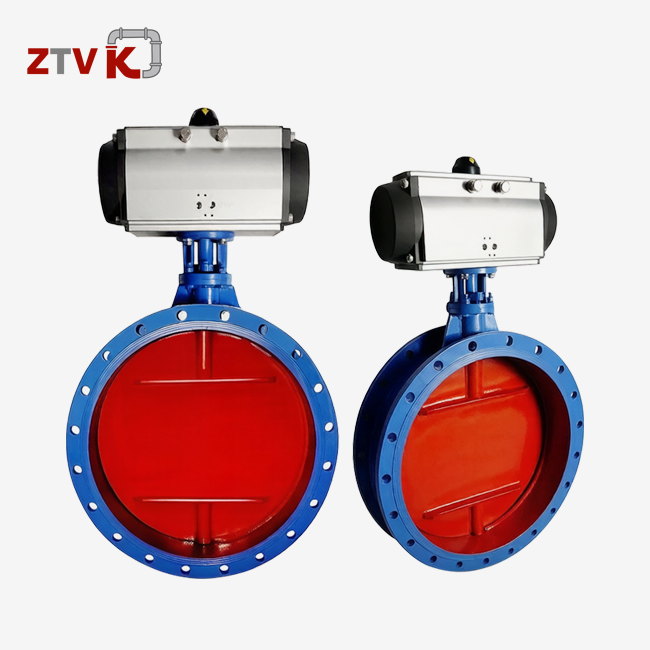 Pneumatic ventilation butterfly valve